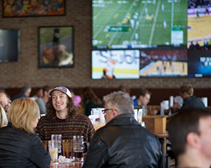 Double Dogs interior on game day.